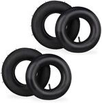Relaxdays Schubkarrenrad mit Schlauch, 2er Set Ersatzreifen, schwarz | 3.50-6",