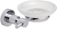 tesa LOXX Seifenschale mit Wandhalterung, satiniertem Glas und verchromtem...