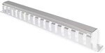VALUE 19"-Frontplatte 1 HE mit Rangierkanal 40 x 40 mm, grau