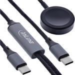 InLine 2-in-1 USB-C Ladekabel f&uuml;r kompatible Apple Watch, 100 W, 1,2 m | 100 W...