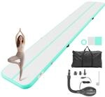 VEVOR Aufblasbare Gymnastikmatte Turnmatte 3/4/5/6 M, Air Matte mit Elektrischer