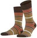 FALKE Herren Tinted Stripe Socken Wolle Baumwolle atmungsaktiv | mit...