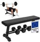 Relaxdays Hantelbank, Kurzhantel Ablage bis 300 kg, Stahl, schwarz | HBT: 46 x...