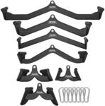 VEVOR Latzug-Aufs&auml;tze, Ruderger&auml;t mit Kabelzug, T-Stange, V-Stange, 7er-Set,