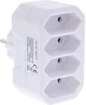 InLine Steckdosenadapter mit erh&ouml;htem Ber&uuml;hrungsschutz, 4X Eurobuchse an