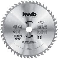 kwb Bau-Kreiss&auml;geblatt 315 x 30 - Universeller Einsatz f&uuml;r mittlere Schnitte -