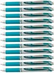 Pentel EnerGel XM BL77 Gelschreiber mit Druckmechanik, t&uuml;rkis (12 St&uuml;ck)