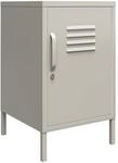 Bradford Metall-Beistelltisch Taupe, 37 x 39 x 68 cm, Nachttisch mit...