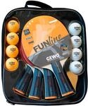 GEWO Tischtennisschl&auml;ger Set Family & Friends - 4 Schl&auml;ger, 8 B&auml;lle, Tasche | Ping