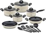 GSW 158831 Kochtopf-Set Milano Beige, 15-teilig, Hochwertiges Topfset f&uuml;r...