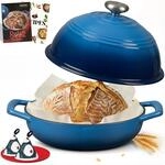 Overmont Gusseisen Topf Emaille Brotbacktopf - 5.7L Br&auml;ter Schmortopf mit Deckel und