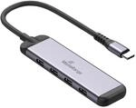 MediaRange 4-Port USB-C Hub 3X USB-C 3.2 Gen 1 5Gbit/s 100W PD Pass-Through | 3x