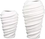 Casablanca Vase - Twist - Porz.wei&szlig; gl&auml;nzend
