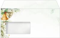SIGEL Weihnachts Briefumschl&auml;ge Bells DIN lang 50 St&uuml;ck | DU647, Mit Fenster...