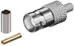Goobay 11357 BNC-Crimpkupplung - mit Gold-Pin f&uuml;r RG 58/U Kabel