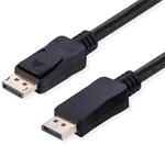 VALUE DisplayPort Kabel, v2.1, 16K, 80Gbit/s, DP ST - ST, schwarz, 1 m