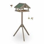 Relaxdays Vogelfutterhaus mit St&auml;nder, wetterfestes Asphaltdach, Garten &...