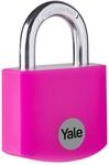 Yale - YE3B/32/116/1/P Standardsicherheit 32 mm Aluminium Vorh&auml;ngeschloss - Rosa -