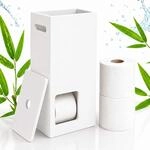 Relaxdays Toilettenpapier Aufbewahrung, 8 Rollen, wei&szlig; | HxBxT: 50 x 25 x 14...