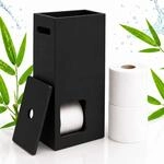 Relaxdays Toilettenpapier Aufbewahrung, 8 Rollen, schwarz | HBT: 50 x 25 x 14...