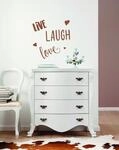 Komar Deco-Sticker LIVE LAUGH LOVE | 50 x 70 cm | Wandtattoo, Wandbild,...