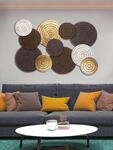 GILDE Wandrelief Tobago Metall braun antikfinish gewischt 69x108 cm Wanddeko...