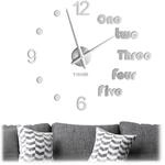 Relaxdays Wanduhr DIY, mit Zahlen & Worten, Uhr Wandtattoo zum Aufkleben,...