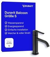 Duravit Balcoon Waschtischarmatur, Gr&ouml;&szlig;e S (Auslauf H&ouml;he 123 mm),...