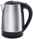 alpina Wasserkocher KES0301-CB - Edelstahl 1,7 Liter - Schwarz mit 360&deg; Basis -