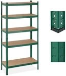 Relaxdays Schwerlastregal, 5 Ebenen, HBT 180 x 90 x 40 cm, gr&uuml;n | 875 kg...