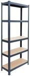 Relaxdays Schwerlastregal, HBT: 150x75x30 cm, anthrazit | Traglast 875 kg, 5