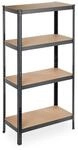Relaxdays Schwerlastregal, 4 B&ouml;den, HBT 157 x 80 x 41 cm, schwarz | 280kg...