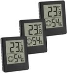 TFA Dostmann Digitales Mini Thermo- Hygrometer, 3er-Set, 30.5039.01.03,
