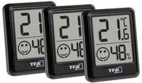 TFA Dostmann Mini Luftfeuchtigkeitsmesser Raumthermometer Innen 3er Set |...