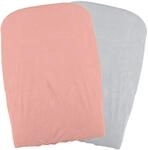 Domiva Set mit 2 Bez&uuml;gen f&uuml;r Wickelunterlage, Pfirsich/Perle, Orange, 2 St&uuml;ck