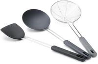 Joseph Joseph Nest Fusion 3-teiliges Silikon Edelstahl Wok Zubeh&ouml;r Set,