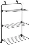 Metaltex-Secador de Ropa Gale para Puerta,Color Negro, Colada 11 m. Dimensiones 3,5 x