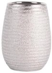 MSV Zahnputzbecher Zahnb&uuml;rstenhalter Oman 8,5 x 10,5 cm Silber