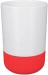 Spirella Zahnputzbecher Zahnb&uuml;rstenhalter Moji 7,5x11,5 cm Rot | Leicht zu reinigen,