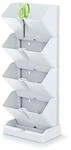 Prosperplast Mini Cascade vertikales Pflanzgef&auml;&szlig; aus wei&szlig;em Kunststoff 19,5...
