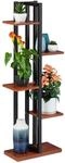 Relaxdays Pflanzenregal, Blumentreppe mit 5 Ablagen, HBT: 117 x 43 x 22 cm,...