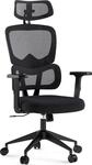 SENSE7 Ergonomischer B&uuml;rostuhl mit Netzlehne Kopfst&uuml;tze Armlehnen 120 kg 