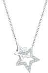 Elli Halskette Silber 925 Stern Cut-Out Anh&auml;nger Kette Damen Kristall | Schmuck