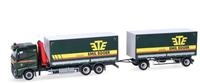 Herpa LKW Modell Volvo FH 2020 Flachdach Planen-H&auml;ngerzug im Ma&szlig;stab 1:87 
