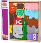 Eichhorn - Tierset in Holzbox, 14 Tiere zum zusammenlegen in Puzzleform, auch...
