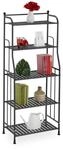 Relaxdays Standregal, Stahl, HxBxT: 133 x 56 x 28 cm, schwarz | Regal K&uuml;che &...