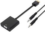 AISENS HDMI zu SVGA + Audio Konverter HDMI A/M-Svga/H+Klinke 3.5/H schwarz