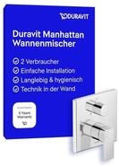 Duravit Manhattan Wannenarmatur Unterputz f&uuml;r 2 Verbraucher,...