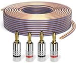 PureLink Lautsprecherkabel Boxenkabel OFC 2x2,50mm&sup2; 20m Kabel mit Kennlinie | Reines