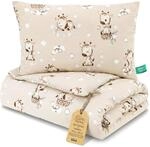 Kinderbettdecke ohne Bezug Baumwolle Set Baby Kinderdecke Kissen | Decke 50x70 cm